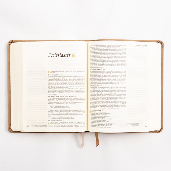 NLT Notetaking Bible - Leather Like - Marlo Theme