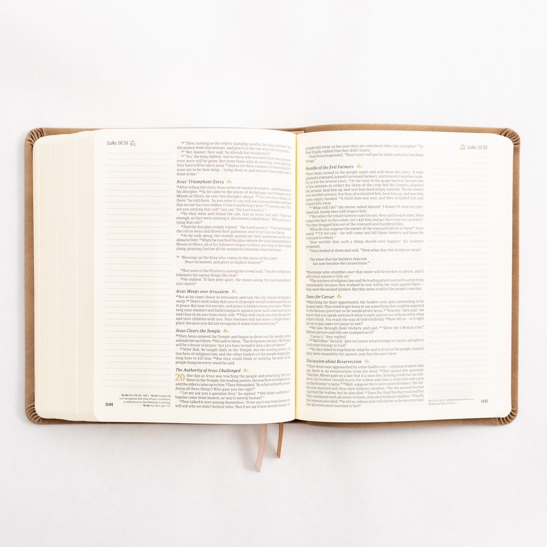 NLT Notetaking Bible - Leather Like - Marlo Theme
