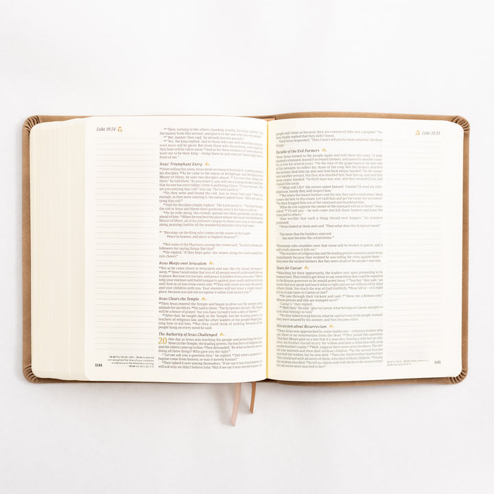 NLT Notetaking Bible - Leather Like - Marlo Theme
