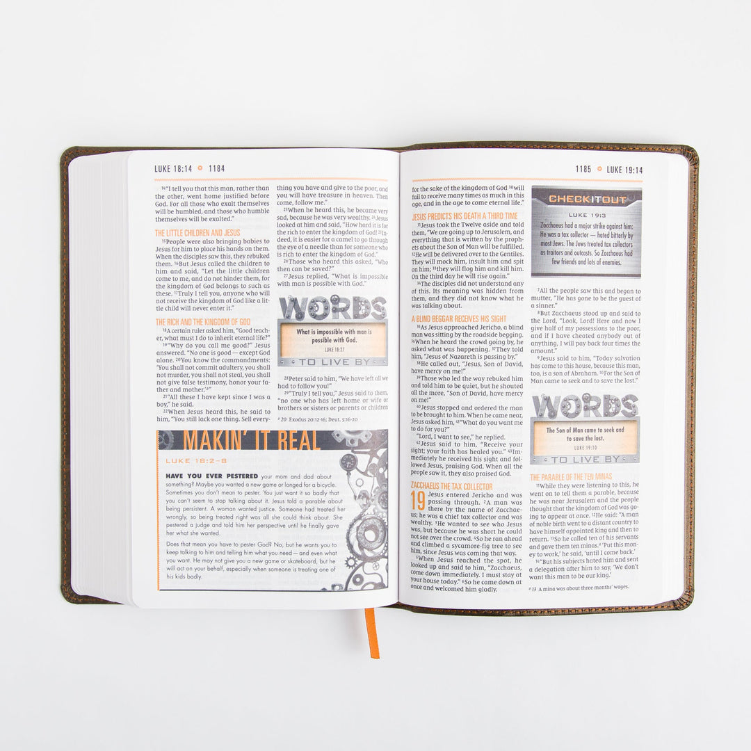 NIV Boys Bible - Leathersoft - Brown Camo - Comfort Print