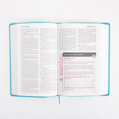 NIV Ultimate Bible for Girls - Faithgirlz Edition - Leathersoft - Teal