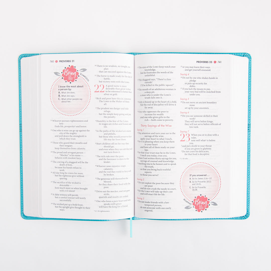 NIV Ultimate Bible for Girls - Faithgirlz Edition - Leathersoft - Teal