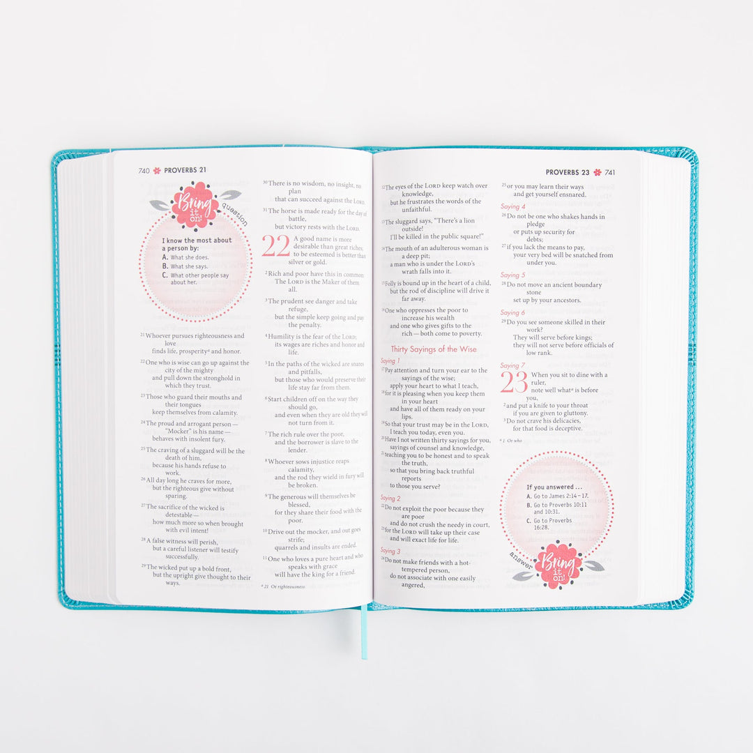 NIV Ultimate Bible for Girls - Faithgirlz Edition - Leathersoft - Teal