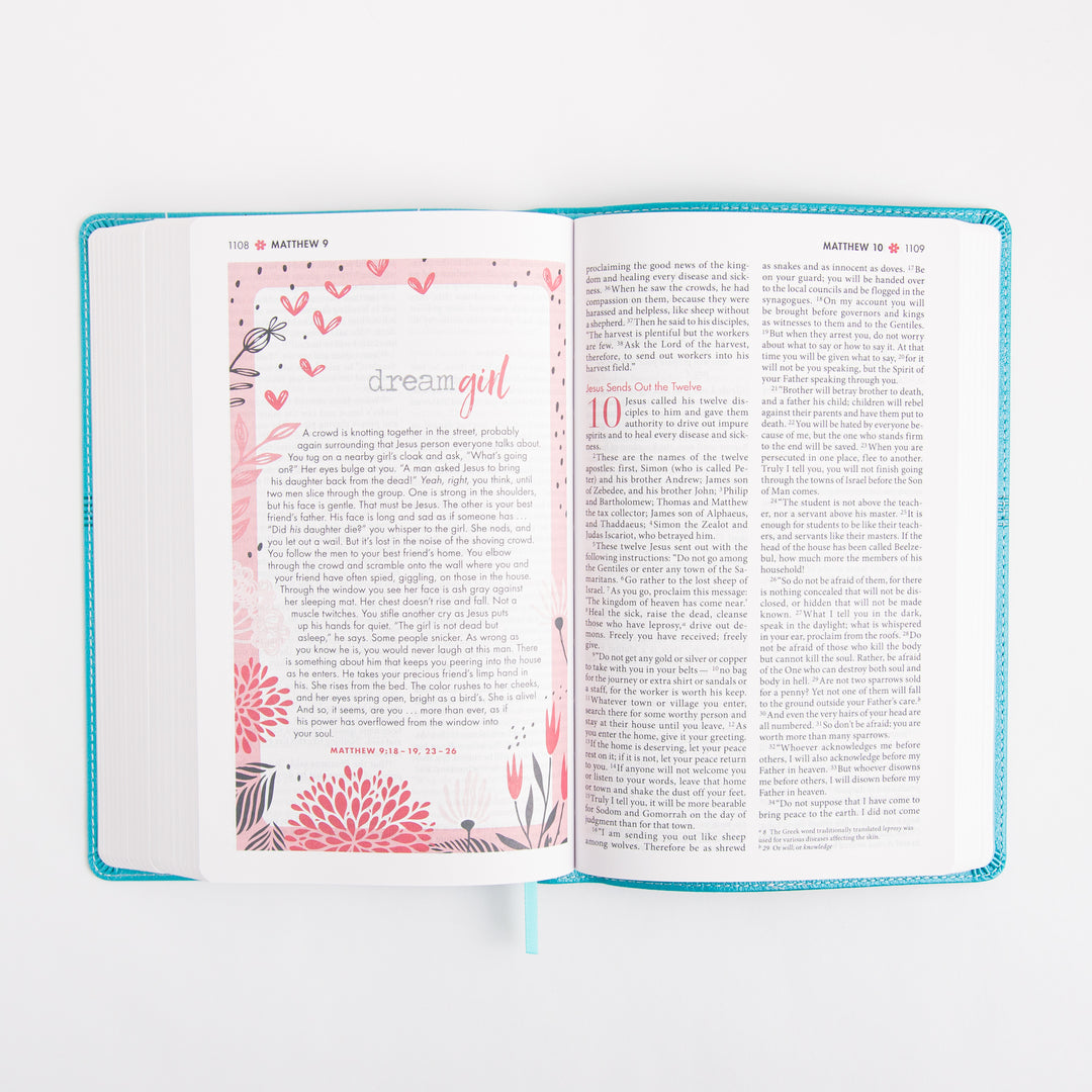 NIV Ultimate Bible for Girls - Faithgirlz Edition - Leathersoft - Teal