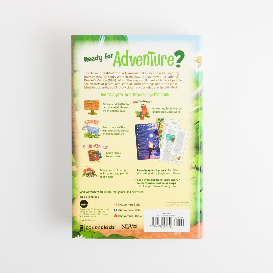 NIrV Adventure Bible for Early Readers - Hardcover - Full Color