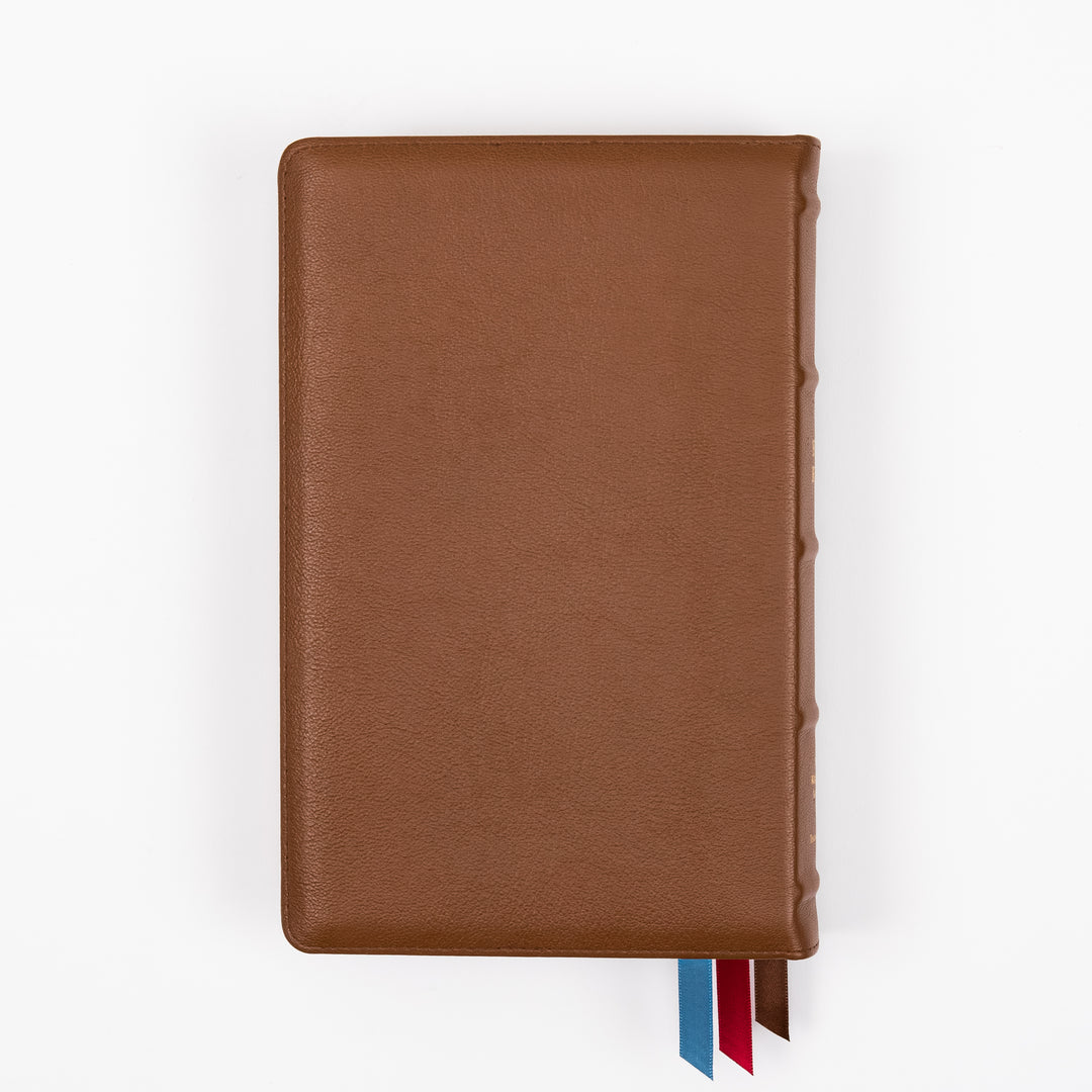 NKJV End-of-Verse Reference Bible - Large Print - Premium Goatskin - Brown, Premier Collection