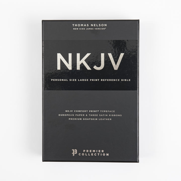 NKJV End-of-Verse Reference Bible - Large Print - Premium Goatskin - Brown, Premier Collection