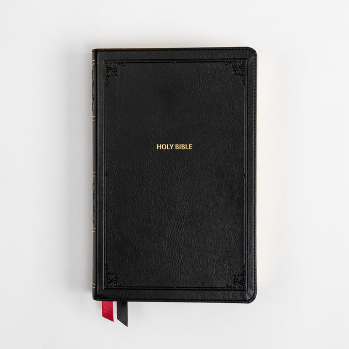 NKJV End-of-Verse Reference Bible - Personal Size Large Print - Leathersoft - Black