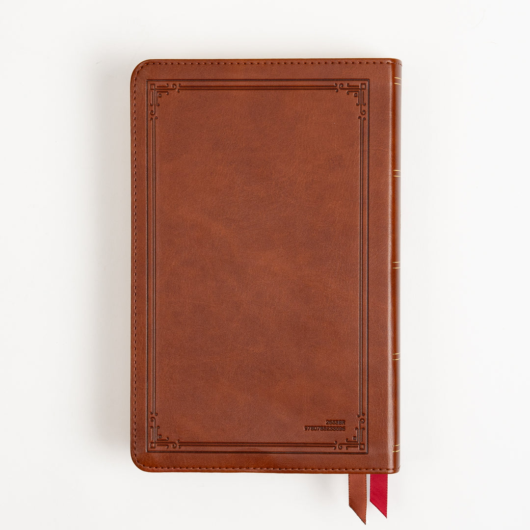 NKJV End-of-Verse Reference Bible - Personal Size Large Print - Leathersoft - Brown