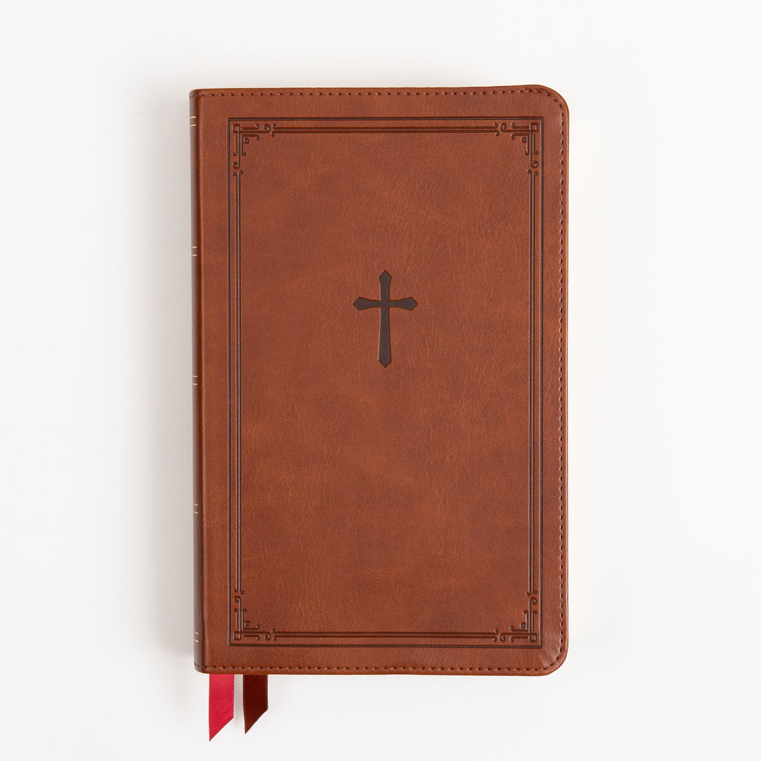 NKJV End-of-Verse Reference Bible - Personal Size Large Print - Leathersoft - Brown