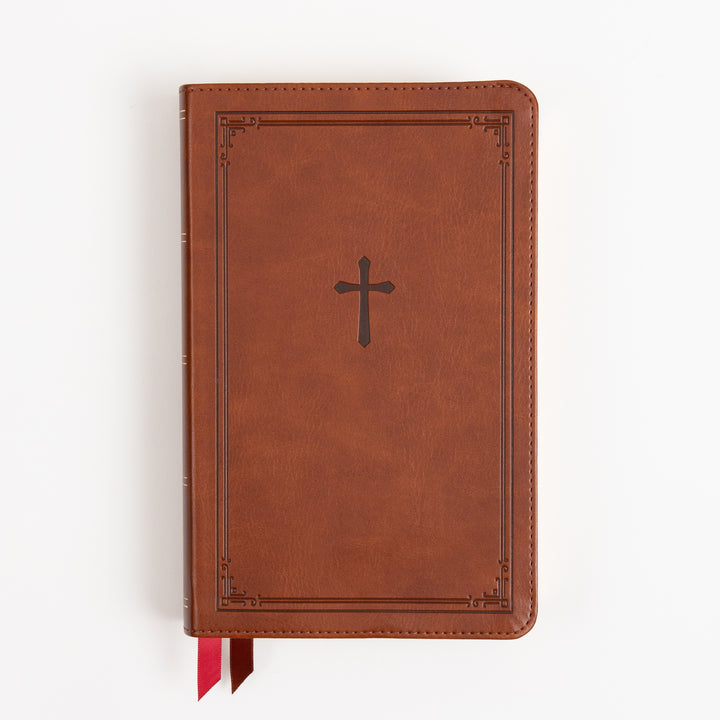 NKJV End-of-Verse Reference Bible - Personal Size Large Print - Leathersoft - Brown