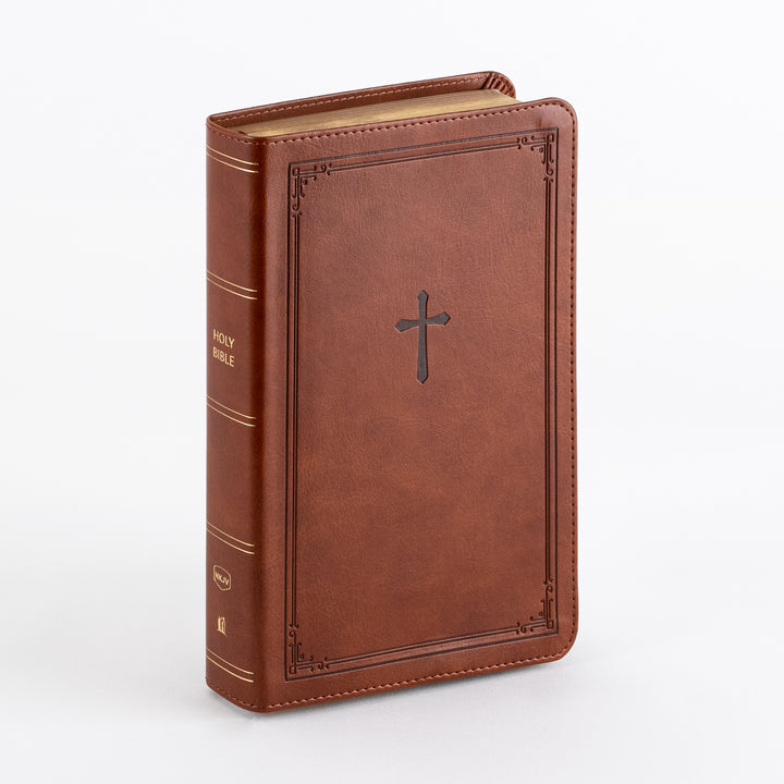 NKJV End-of-Verse Reference Bible - Personal Size Large Print - Leathersoft - Brown