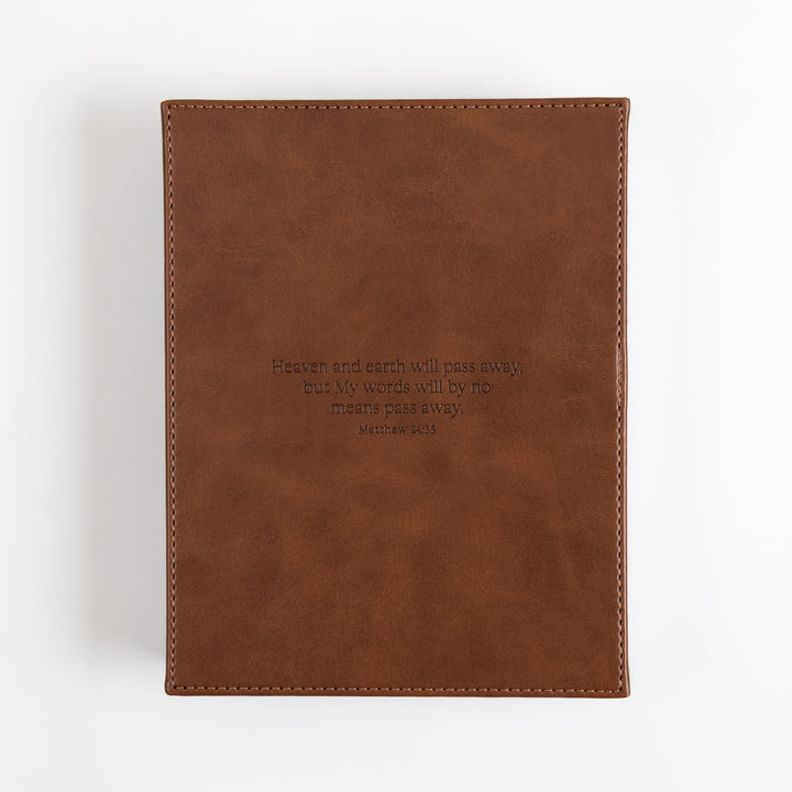 NKJV New Testament, Tracing Edition - Brown Leather-Look over Board