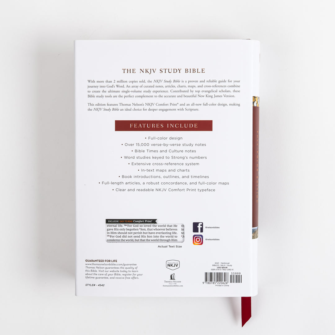 NKJV Study Bible - Full-Color, Red Letter - Hardcover, Comfort Print