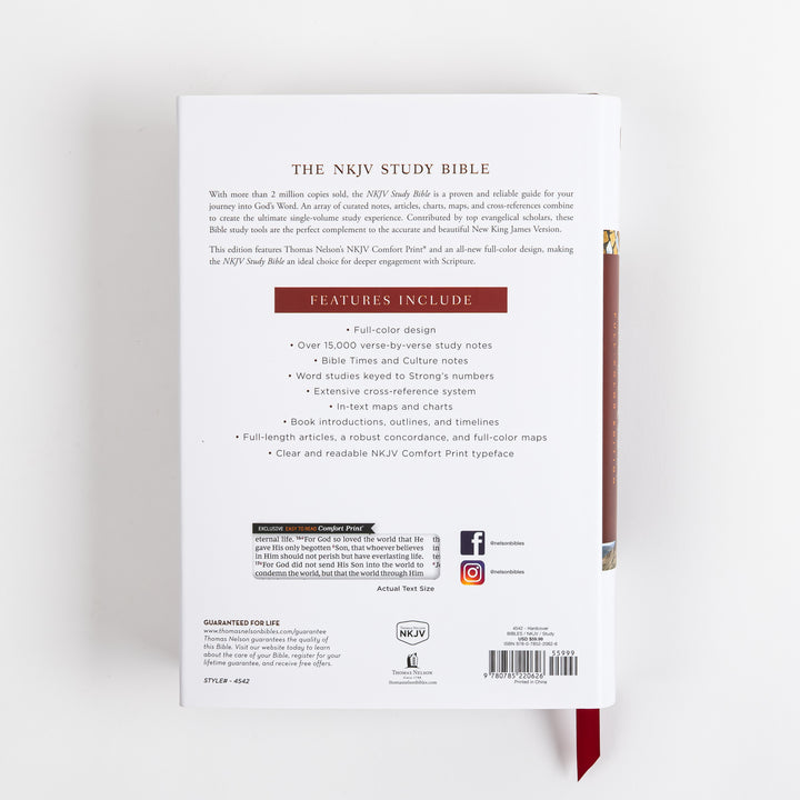 NKJV Study Bible - Full-Color, Red Letter - Hardcover, Comfort Print