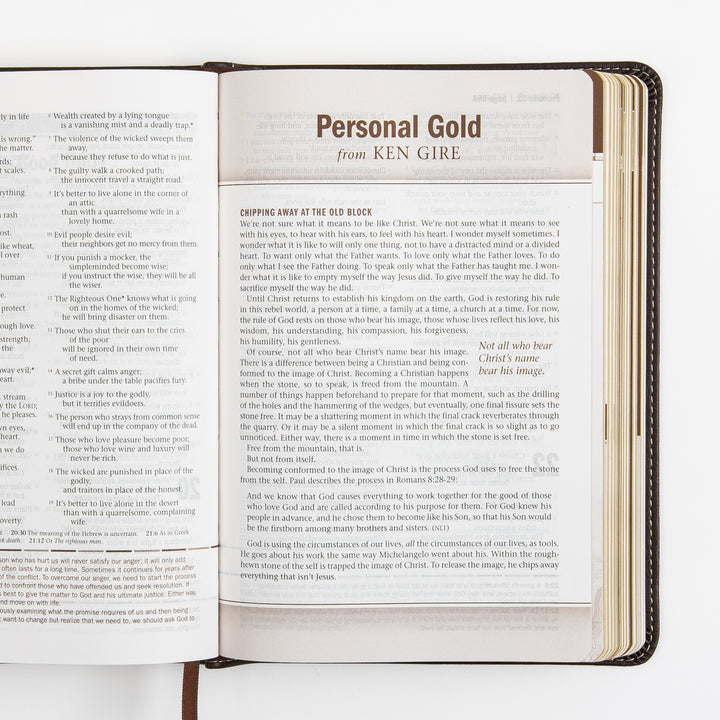 Open Bible page spread featuring a &