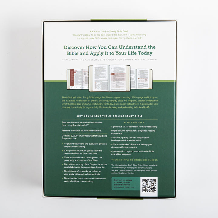 Back of the retail packaging box, featuring a five-star review quote, the heading &