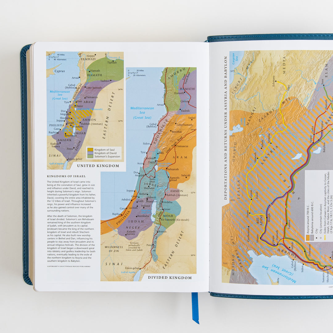 Open Bible to back-matter maps, showing &