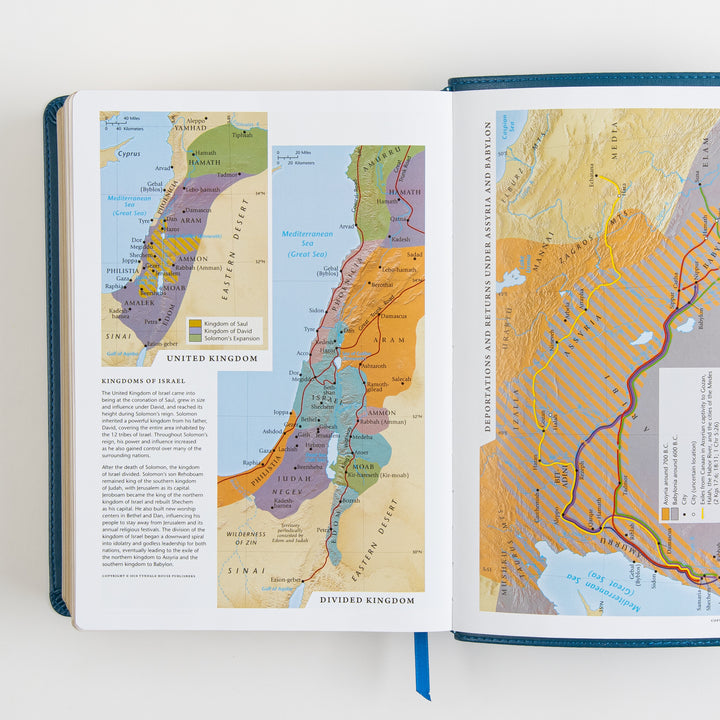 Open Bible to back-matter maps, showing &