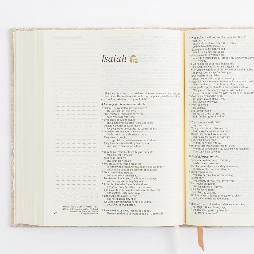 NLT Notetaking Bible - Cloth over Board - Cordova Theme
