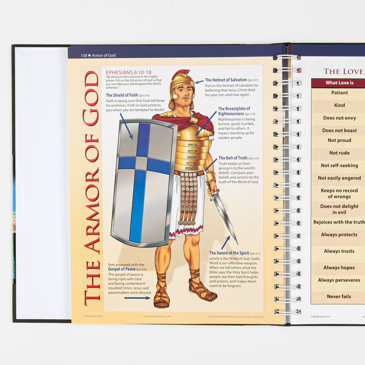 Open interior spread: left page &