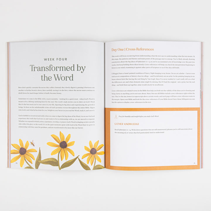 Open interior spread of Sweeter Than Honey showing the &