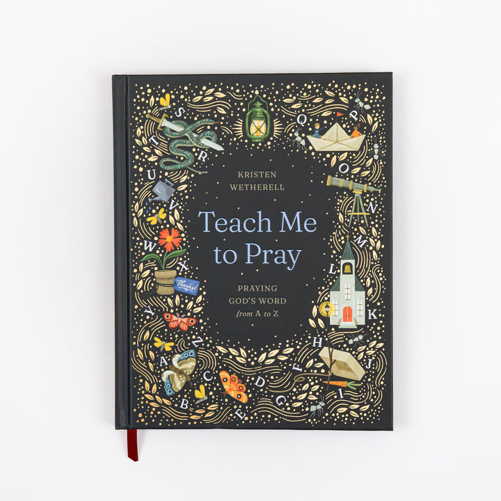 Flat overhead view of the dark navy hardcover front cover of &