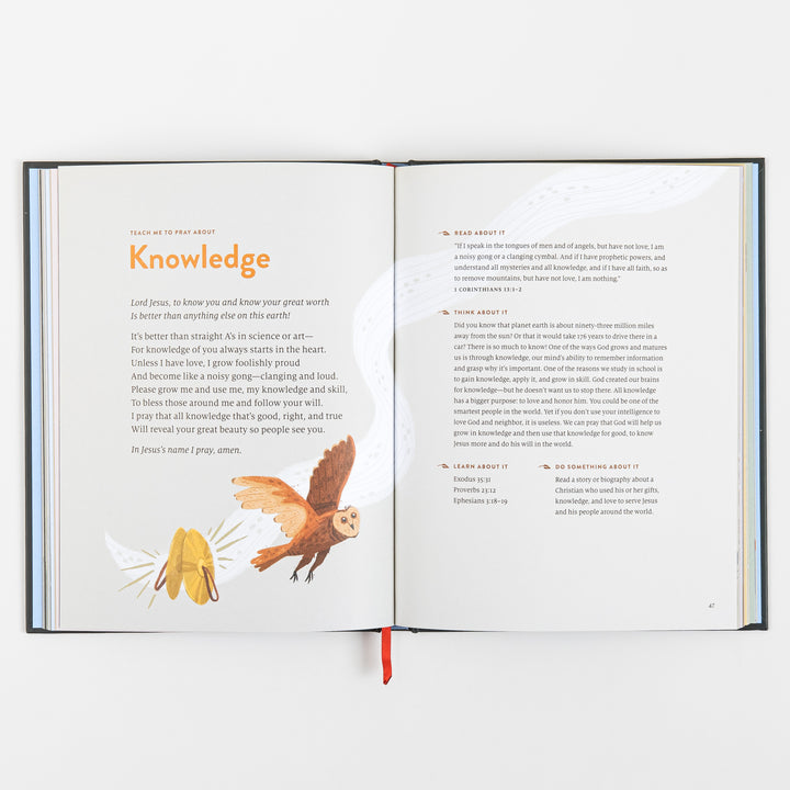 Open book spread on the &