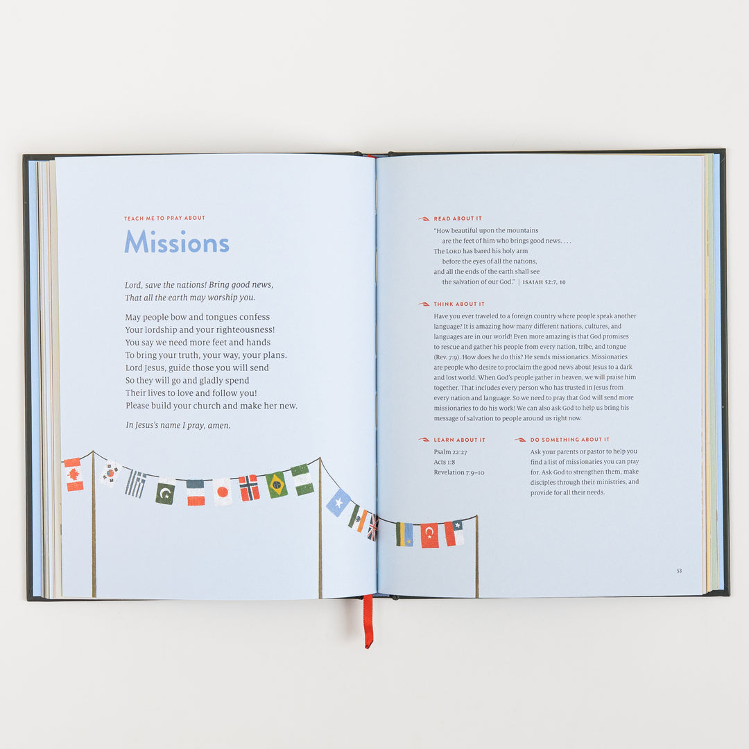 Open book spread on the &