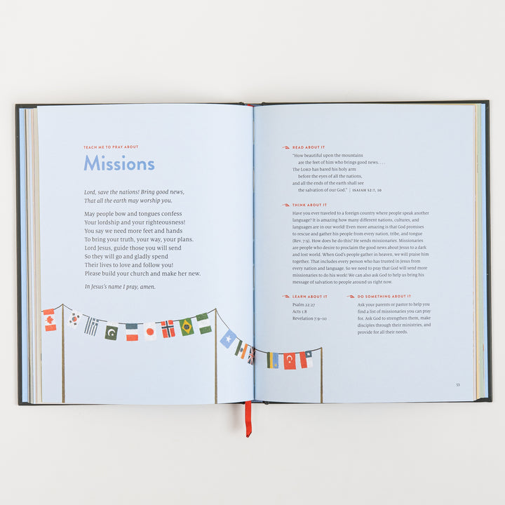 Open book spread on the &