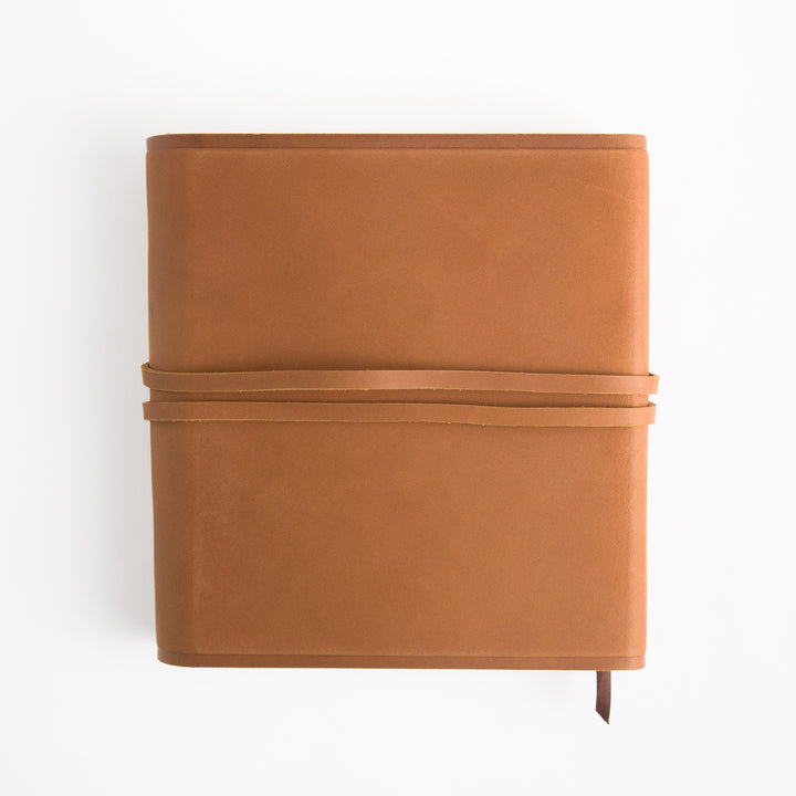 ESV Journaling Bible - Brown - Natural Leather - Flap with Strap
