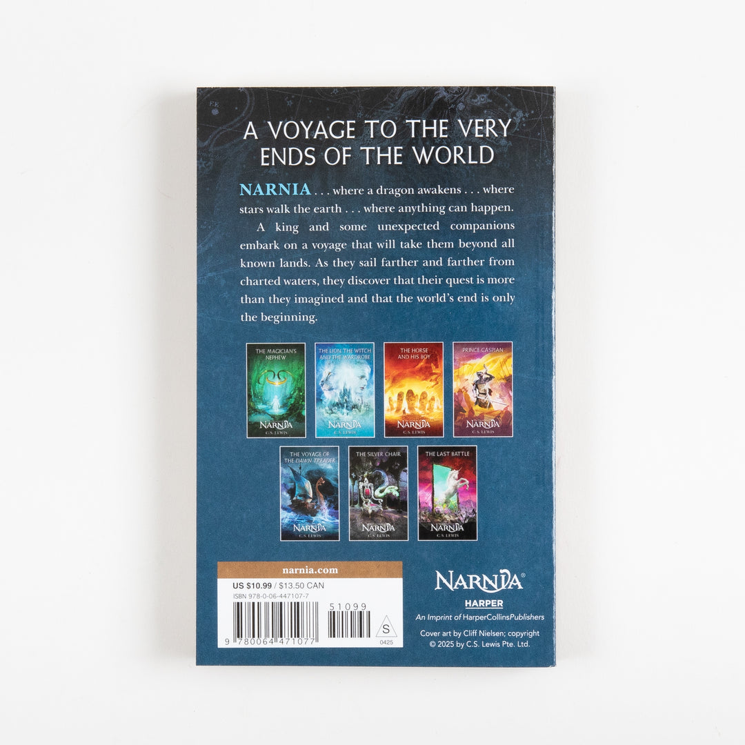 Back cover of The Voyage of the Dawn Treader showing the &