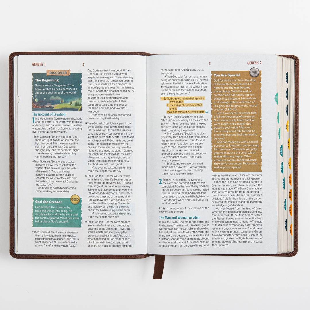 The Discovery Bible Faux Leather Brown