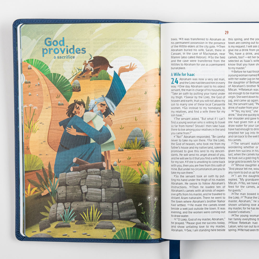 The Discovery Bible Faux Leather Navy