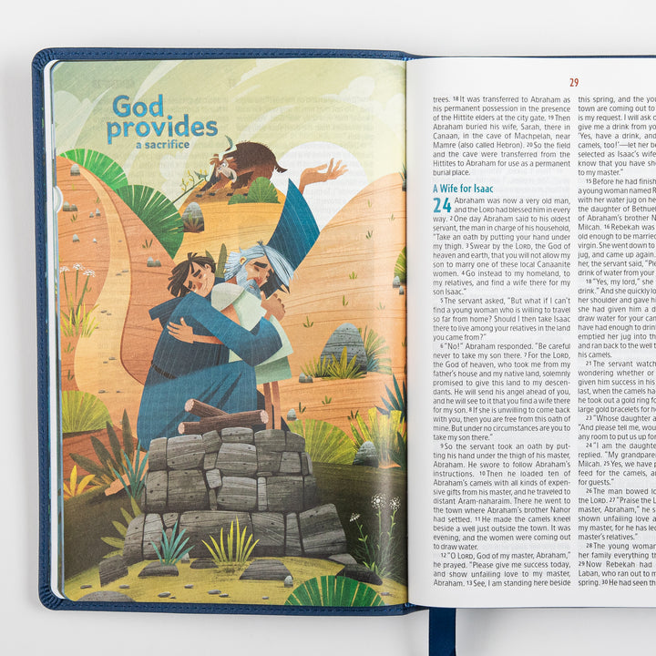 The Discovery Bible Faux Leather Navy