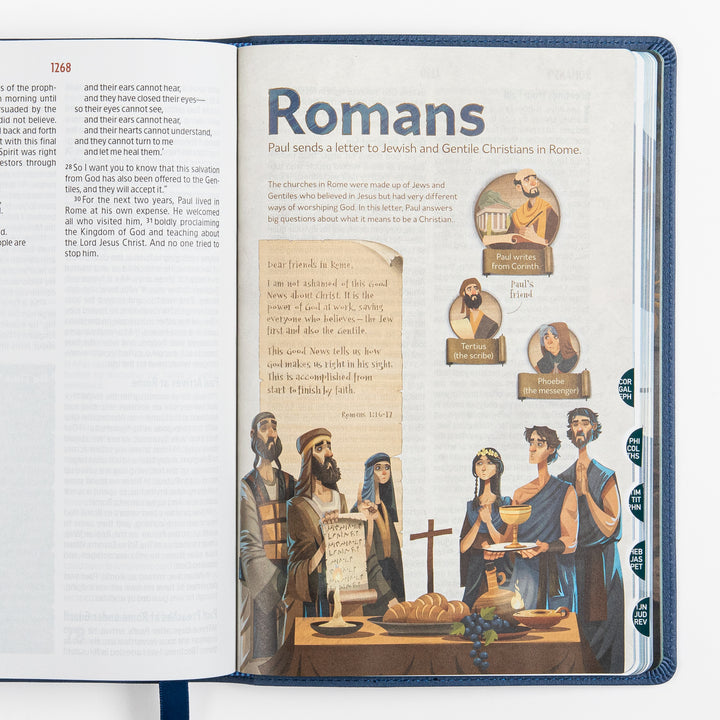 The Discovery Bible Faux Leather Navy