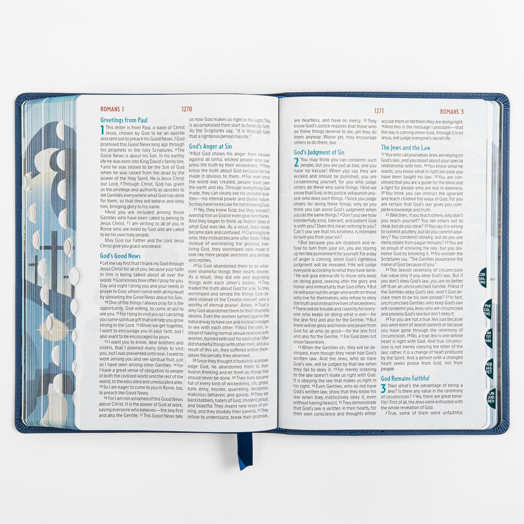 The Discovery Bible Faux Leather Navy
