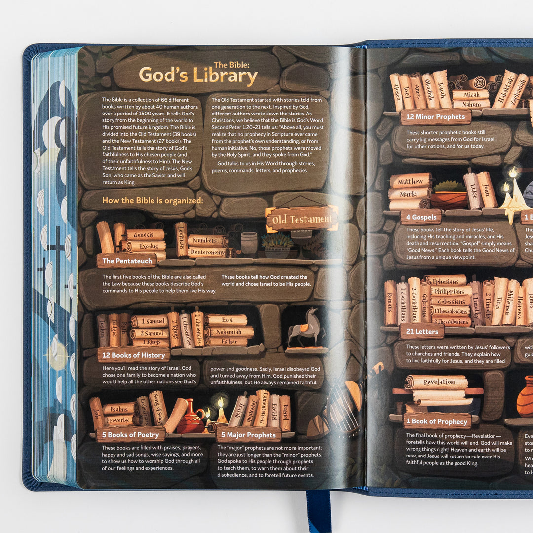 The Discovery Bible Faux Leather Navy