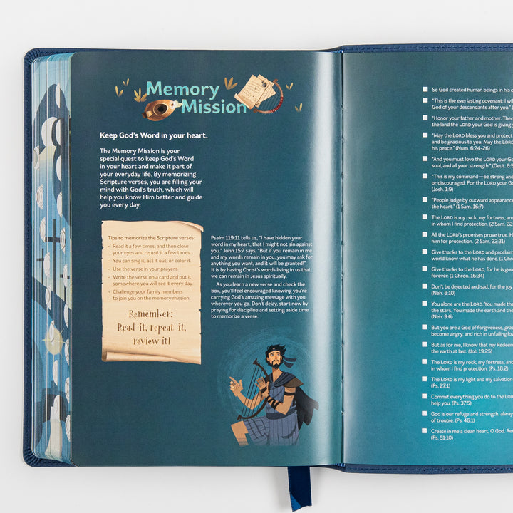 The Discovery Bible Faux Leather Navy
