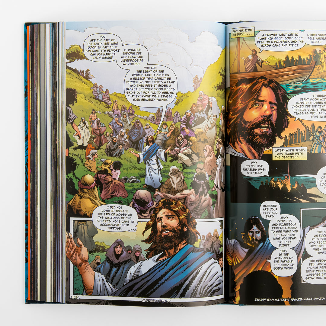 Interior comic-book spread from &