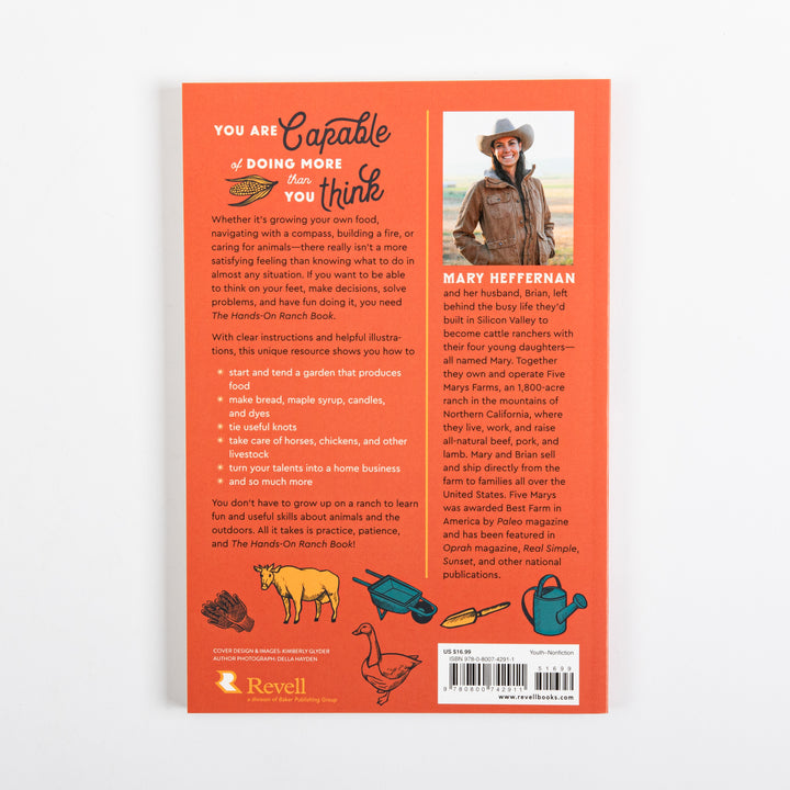 Back cover of The Hands-On Ranch Book with the heading &
