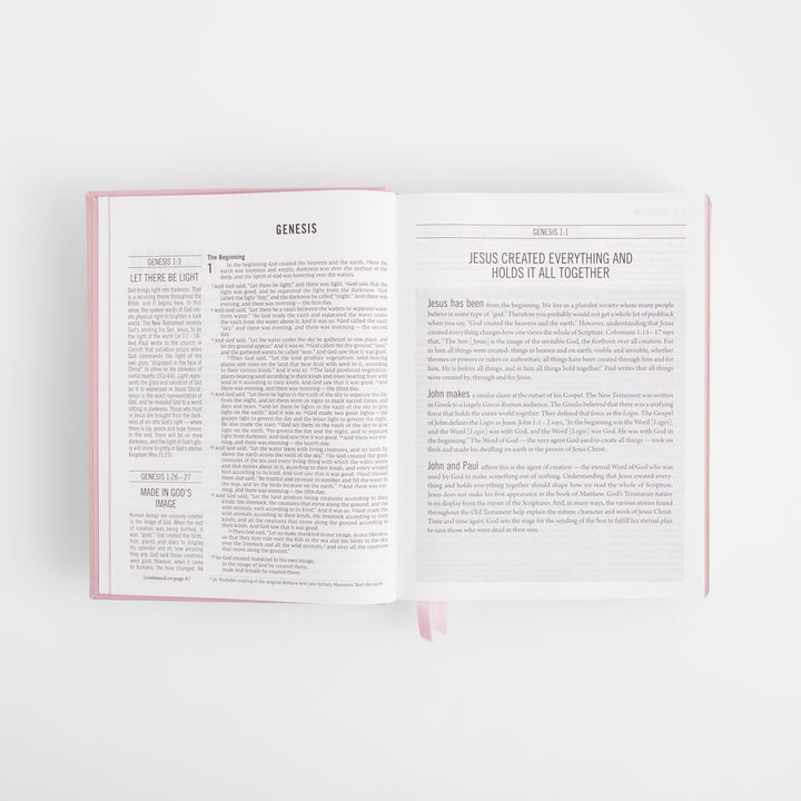 NIV The Jesus Bible - Leathersoft over board - Pink / Blush
