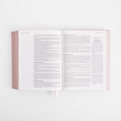 NIV The Jesus Bible - Leathersoft over board - Pink / Blush