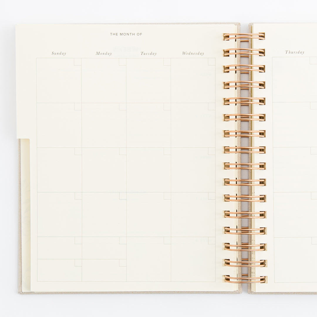 12-Month Undated Planner: Magnolia Springs Design, Spiral