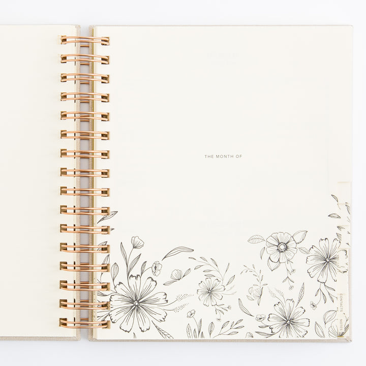 12-Month Undated Planner: Magnolia Springs Design, Spiral