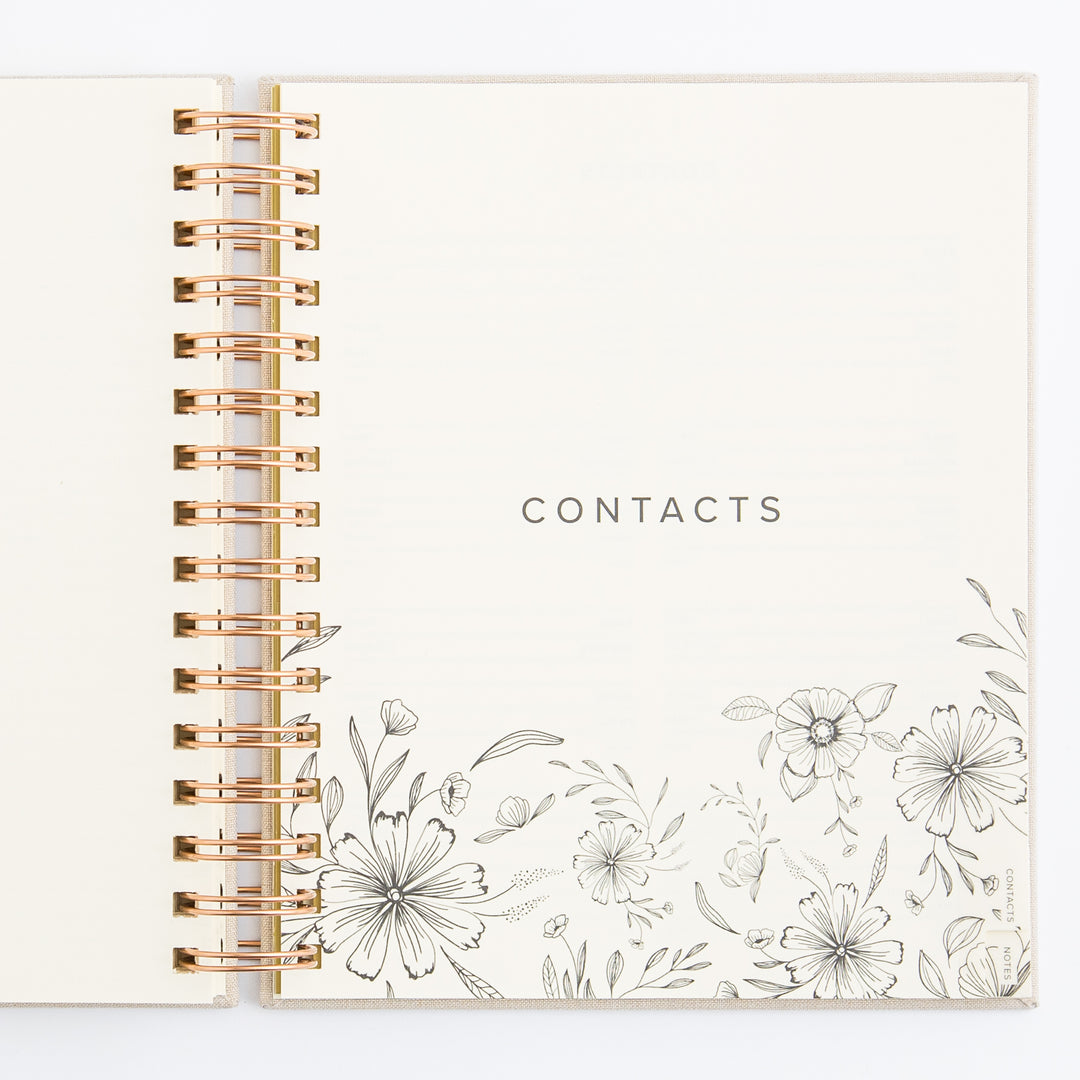 12-Month Undated Planner: Magnolia Springs Design, Spiral