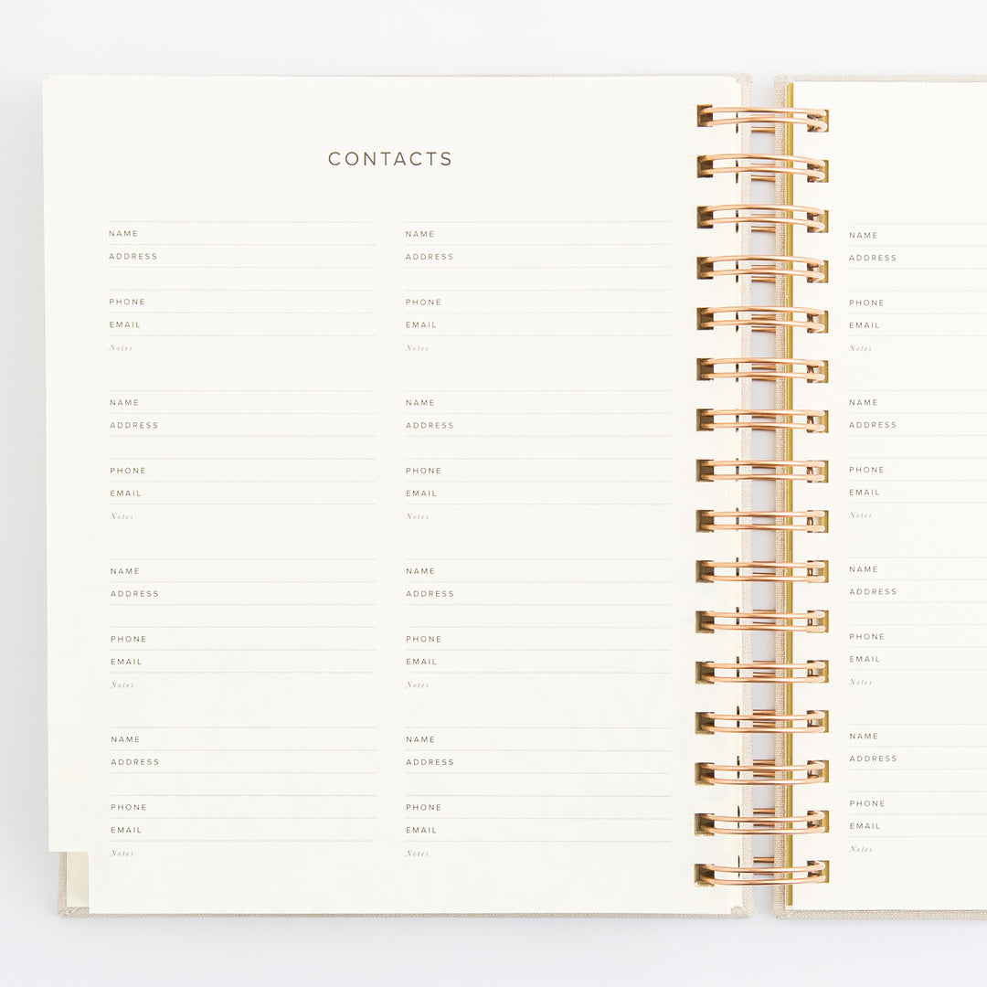 12-Month Undated Planner: Magnolia Springs Design, Spiral