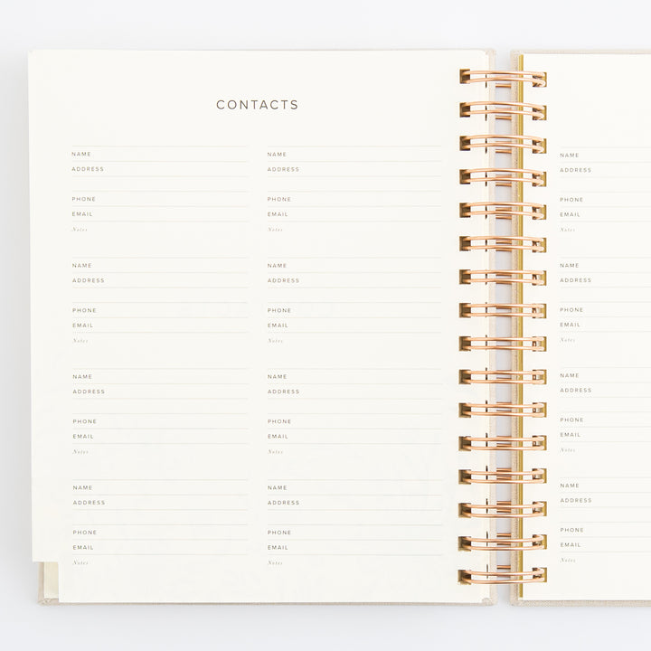 12-Month Undated Planner: Magnolia Springs Design, Spiral