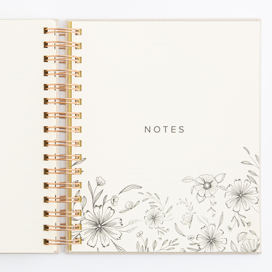 12-Month Undated Planner: Magnolia Springs Design, Spiral