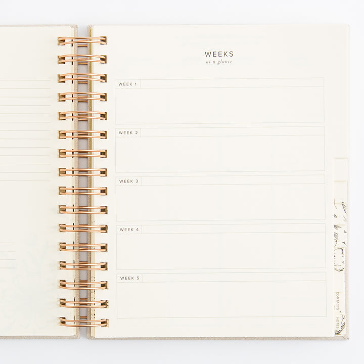 12-Month Undated Planner: Magnolia Springs Design, Spiral